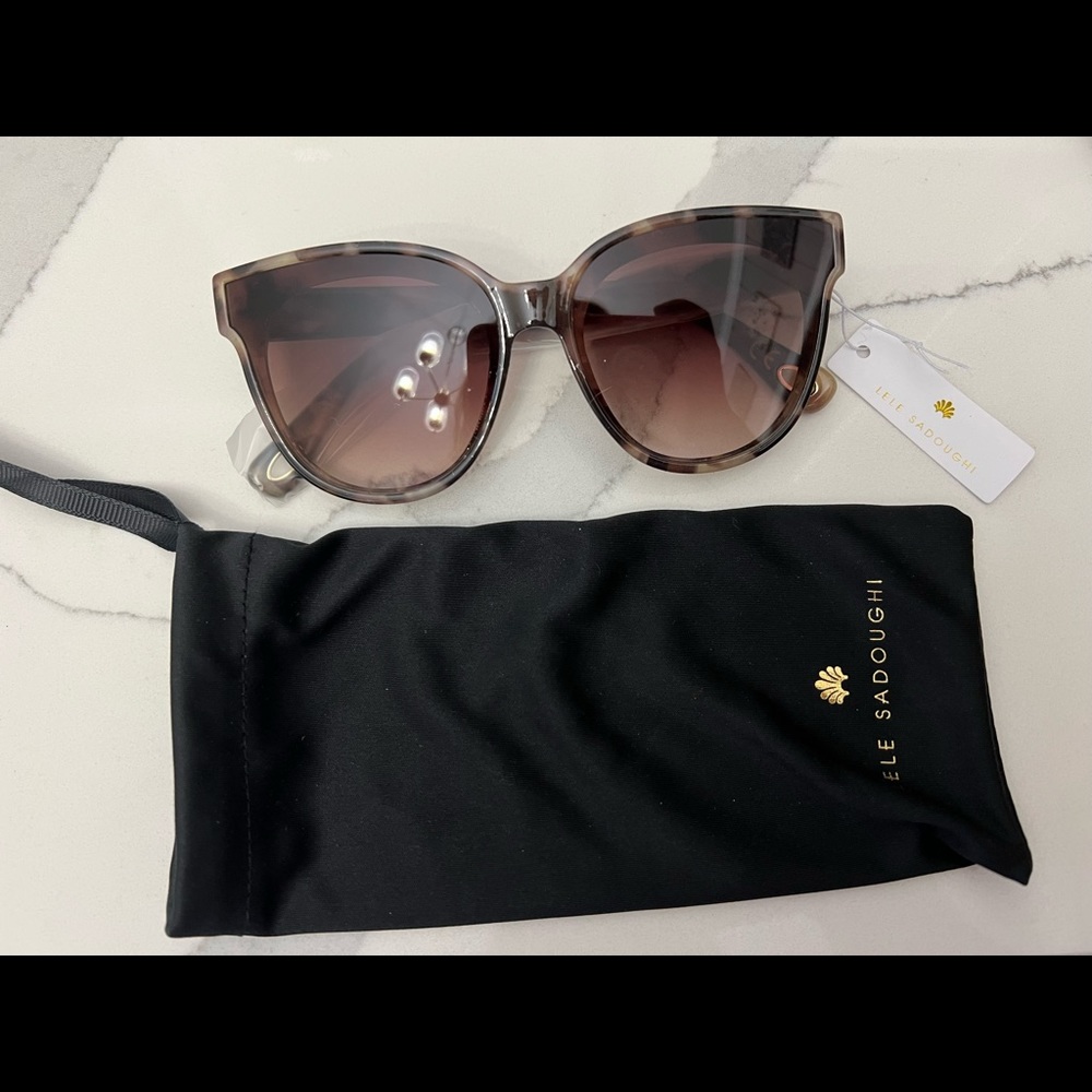 Elle Sadoughi Tortoise Brooklyn Large Sunglasses